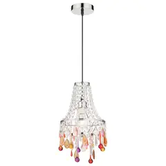 JUST HOME COLLECTION - Lámpara Colgante de Techo 1 Luz New Ferrara Plateada