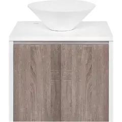 SENSI DACQUA - Mueble de Baño Vanitorio Lagoa Blanco/Wengue 60x46x50cm