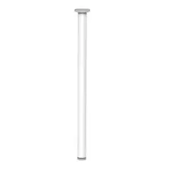 FIXSER - Patas para Muebles Redonda de Aluminio Blanco 40x710 mm