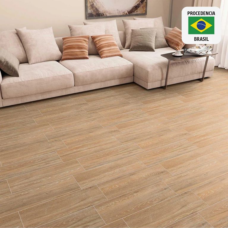 Cerámica Marrón Maderado 20X60cm 1.7m2 Uddo Kyoto Marrón