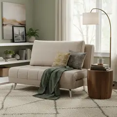 JUST HOME COLLECTION - Sofá Cama Futón 1 Cuerpo Monaco Beige