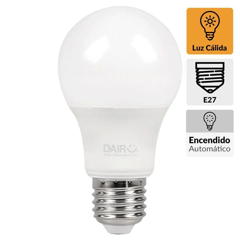 Foco LED con Sensor Día 8.2W E27 Luz Cálida