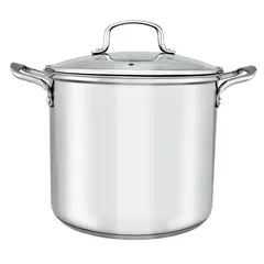 JUST HOME COLLECTION - Olla Inoxidable Tapa de Vidrio 28cm