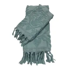 JUST HOME COLLECTION - Setx2 Toallas de Baño de Mano y de Cuerpo de Algodón Aqua