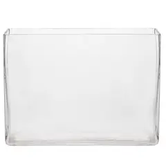 JUST HOME COLLECTION - Florero Rectangular Vidrio Transparente 25x18cm