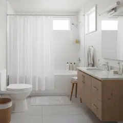 CASA BONITA - Forro de Cortina de Baño Blanca 178x180cm