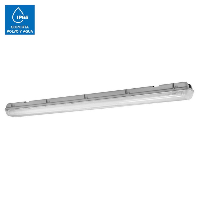 Hermético LED Luz Fría 120cm 2x22W