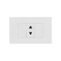 HALUX - Tomacorriente Simple Cygnus Blanco