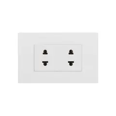 HALUX - Tomacorriente Doble Cygnus Blanco