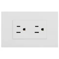 HALUX - Tomacorriente Doble US Cygnus Blanco