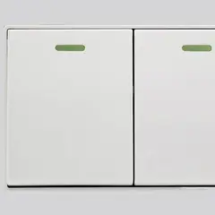 HALUX - Conmutador Doble Polaris Blanco