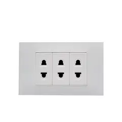 HALUX - Tomacorriente Triple Polaris Blanco