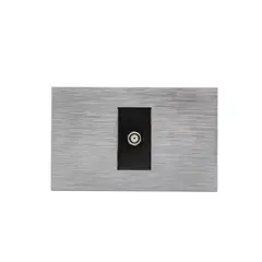 HALUX - Toma Coaxial TV Andromeda Metalico Negro
