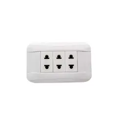 HALUX - Tomacorriente Triple Phoenix Blanco