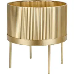 JUST HOME COLLECTION - Portavela Decorativa Metal Dorado 15x19cm