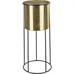 JUST HOME COLLECTION - Maceta con Base Metal Dorado 26x26x60cm