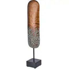 JUST HOME COLLECTION - Figura Decorativa Con Base Acero Cobre 13.5x60x10.5cm