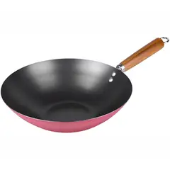 JUST HOME COLLECTION - Wok Antiadherente Mango de Madera 30cm