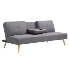 JUST HOME COLLECTION - Sofá Cama Futón con Posavasos 3 Cuerpos Hobbs