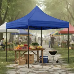 JUST HOME COLLECTION - Toldo Plegable 3x3m Protección UPF 50+ Azul