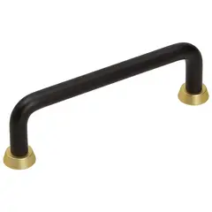 FIXSER - Tirador de Asa Acero Negro Oro Mate US18 96 mm.