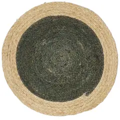 JUST HOME COLLECTION - Individual Fibra Redondo Azul/Natural