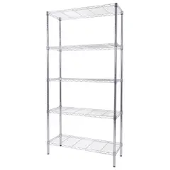 JUST HOME COLLECTION - Estante Metal 5 Niveles 90X35X180cm Cromado 50 kg