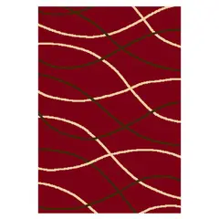 JUST HOME COLLECTION - Alfombra Rayas Roja 50x90cm