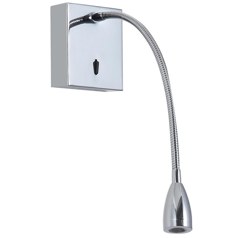 Braquete de Pared Exterior LED con Switch Plateado