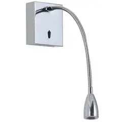 JUST HOME COLLECTION - Braquete de Pared Exterior LED con Switch Plateado