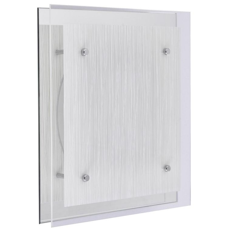 Plafón Cuadrado Blanco 2L E27