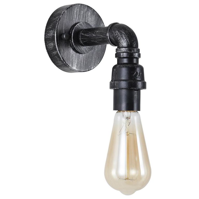 Braquete de Pared Exterior Grifo Plomo 1L E27