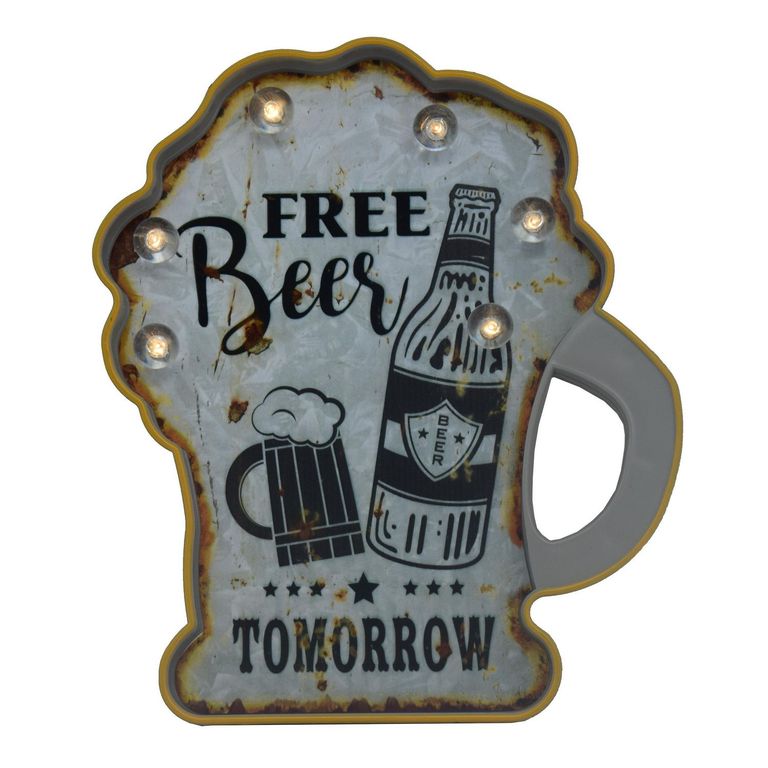Letrero LED Beer Beige