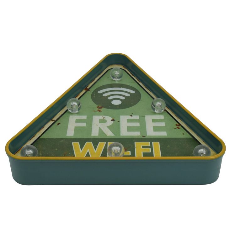 Letrero LED Wifi Gratis Verde