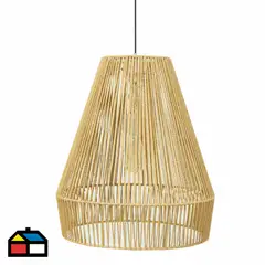 JUST HOME COLLECTION - Lámpara Colgante de Techo 1 Luz Mosa Natural