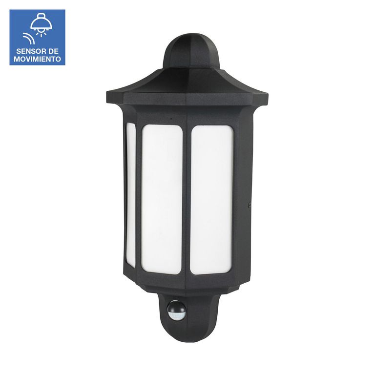 Farol Muro LED Sensorial Negro