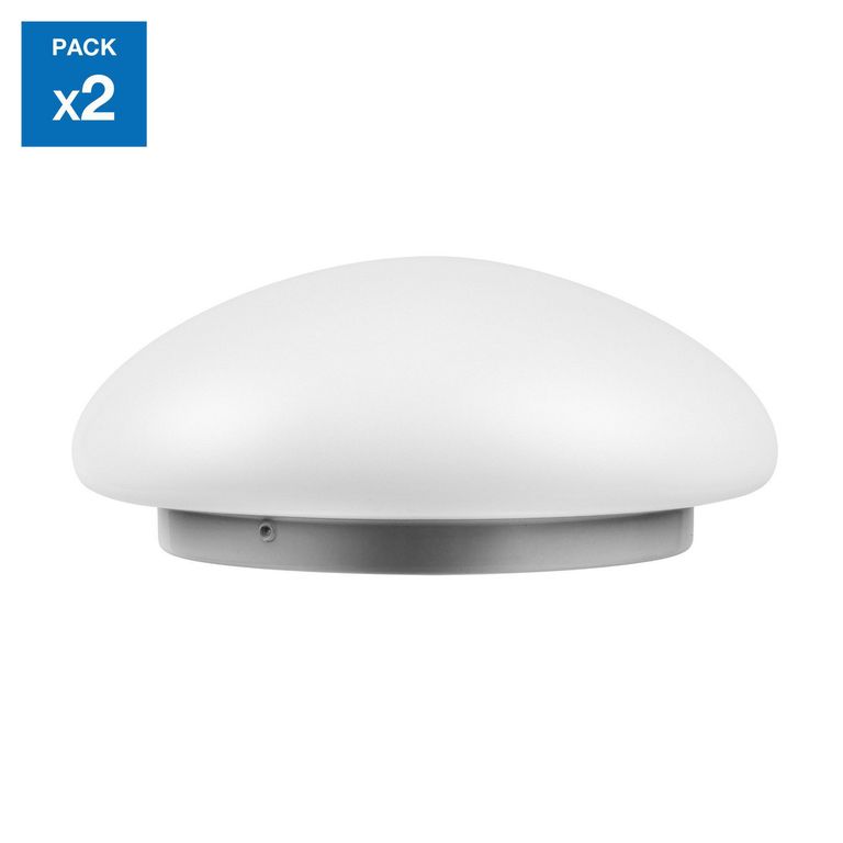 Pack 2 Plafón LED Promo 12W Luz Cálida