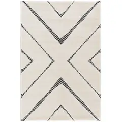 JUST HOME COLLECTION - Alfombra Rectangular Blanco/Gris Fara Tri