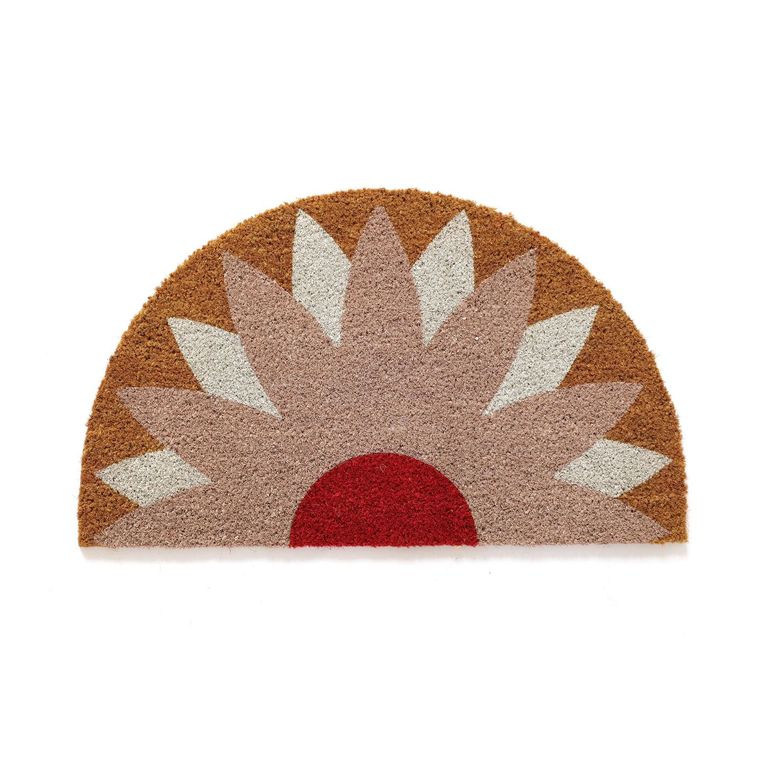 Limpiapiés Rectangular Medialuna Flor 45x75cm