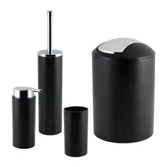 JUST HOME COLLECTION - Set de Baño 4 Piezas Modern Negro