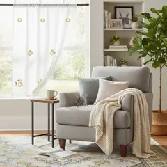 JUST HOME COLLECTION - Cortina de Cocina Flores 85x130cm Multicolor