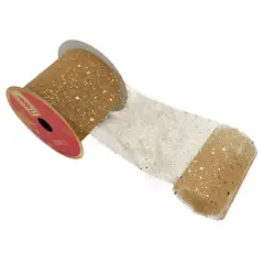 DEAR SANTA - Cinta Navidad Dorado Brillo 6x270cm