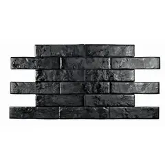 PAMESA - Porcelanato Negro Decorado 7x28cm 0.53m2
