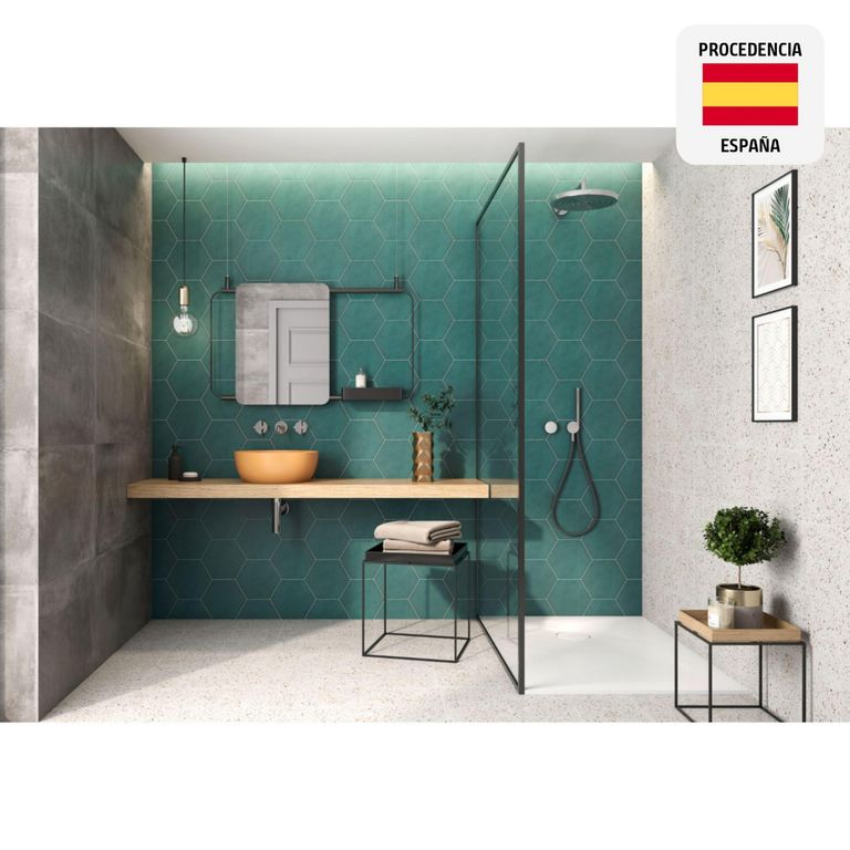 Porcelanato Verde Liso 19.8x22.8cm 0.84m2