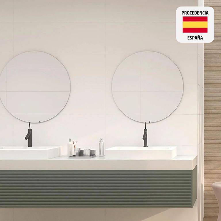 Cerámica Blanco Marmolado 31x91cm 1.62 m2