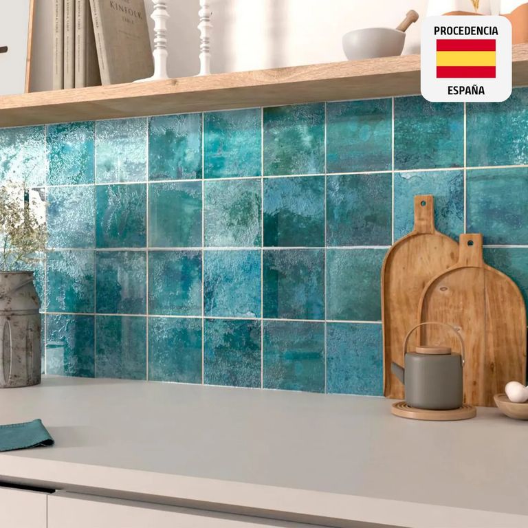 Cerámica Azul Decorado 33x61cm 1.52 m2 Artis