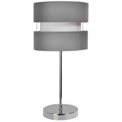 JUST HOME COLLECTION - Lámpara de Mesa Tela 1L E27 Gris