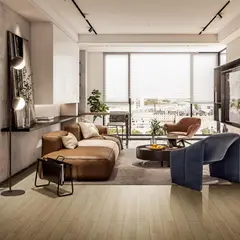 HOLZTEK - Gres Porcelanico Café Claro Maderado 15X90cm 1.08m2 Air Light Brown