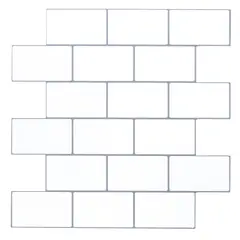 HOLZTEK - Mural Antiadherente Tipo Ladrillo 3D Blanco