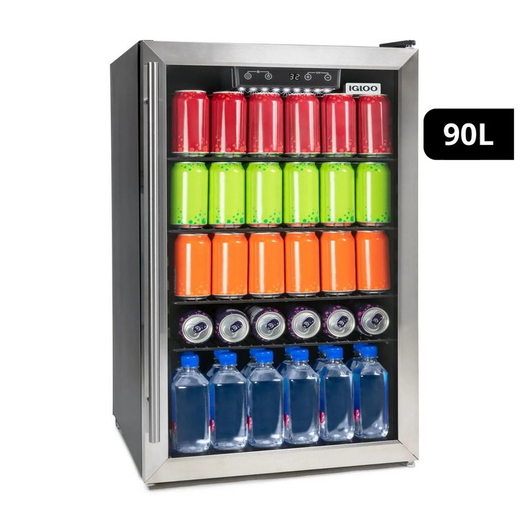 Frigobar con Vitrina 90 Lt IBC41FNSS Acero Inox
